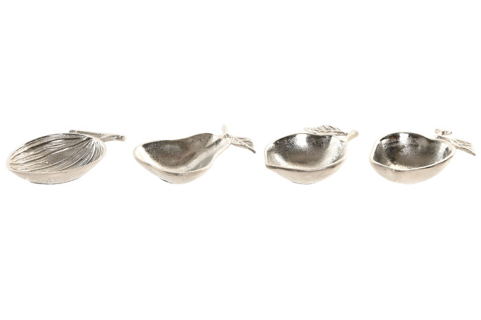 Bol Silver Fruit din Aluminiu 16x10x4cm