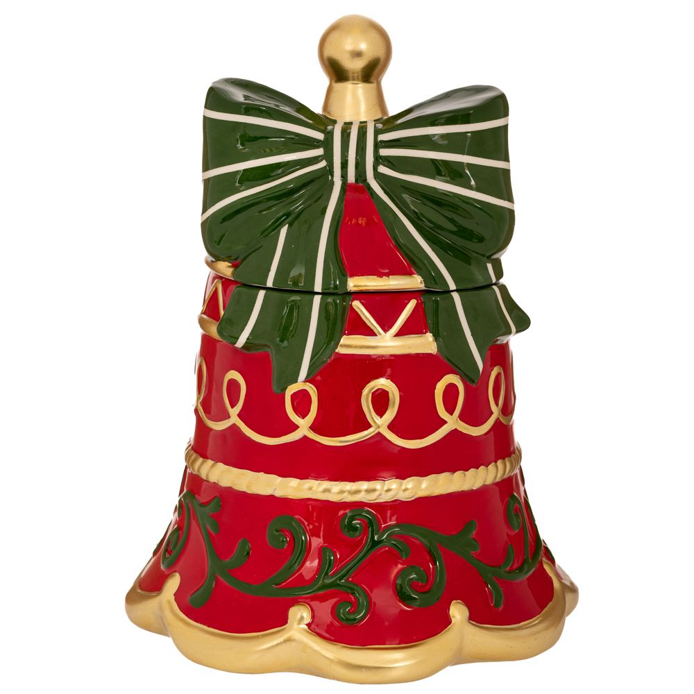 Borcan cu Capac Red Bell din Ceramica D22x29cm