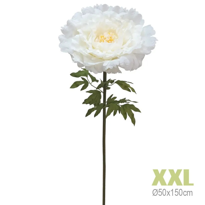 Bujor Artificial White D50x150cm