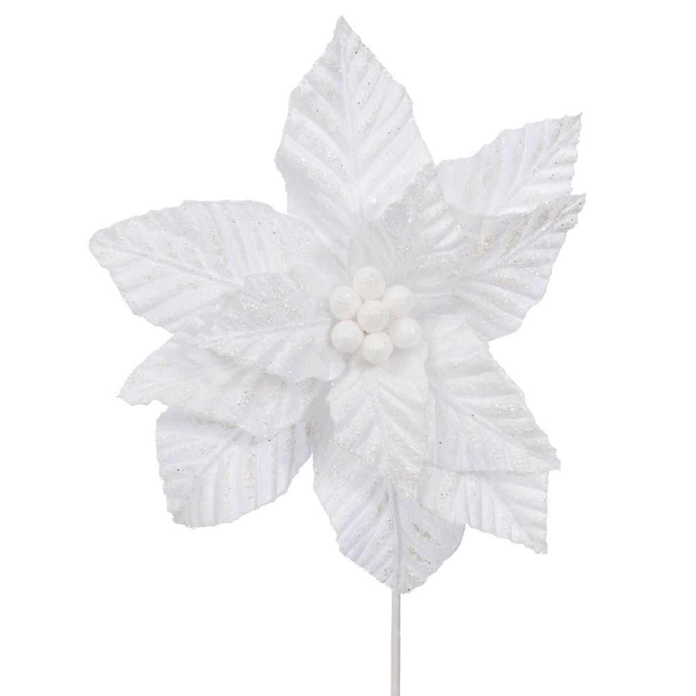 Craciunita Artificiala White Glitter 60cm