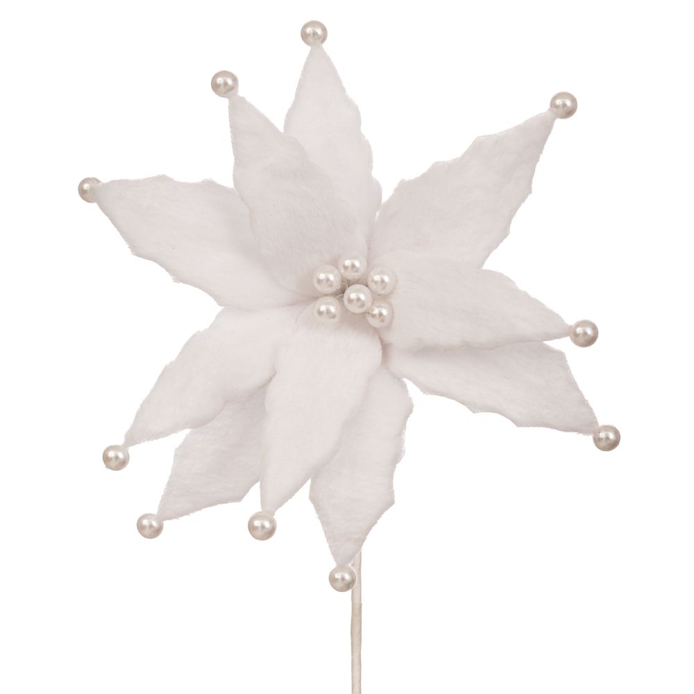 Craciunita Artificiala White Pearls D30x56cm