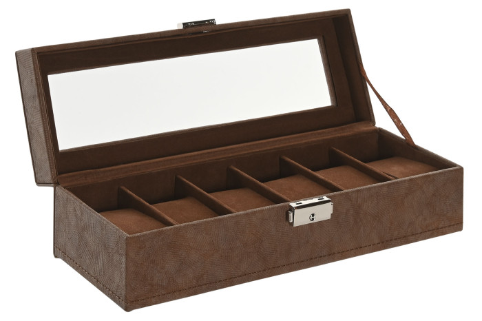Cutie pentru Bijuterii Brown din MDF cu PU 30x10x8cm