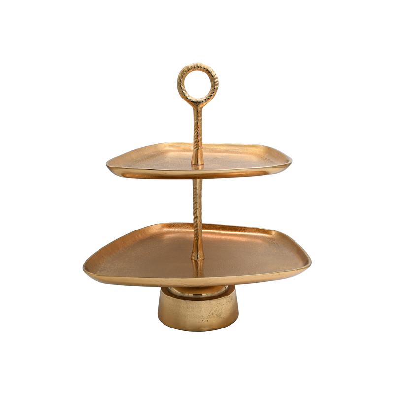 Etajera Golden din Aluminiu 42x35x45cm