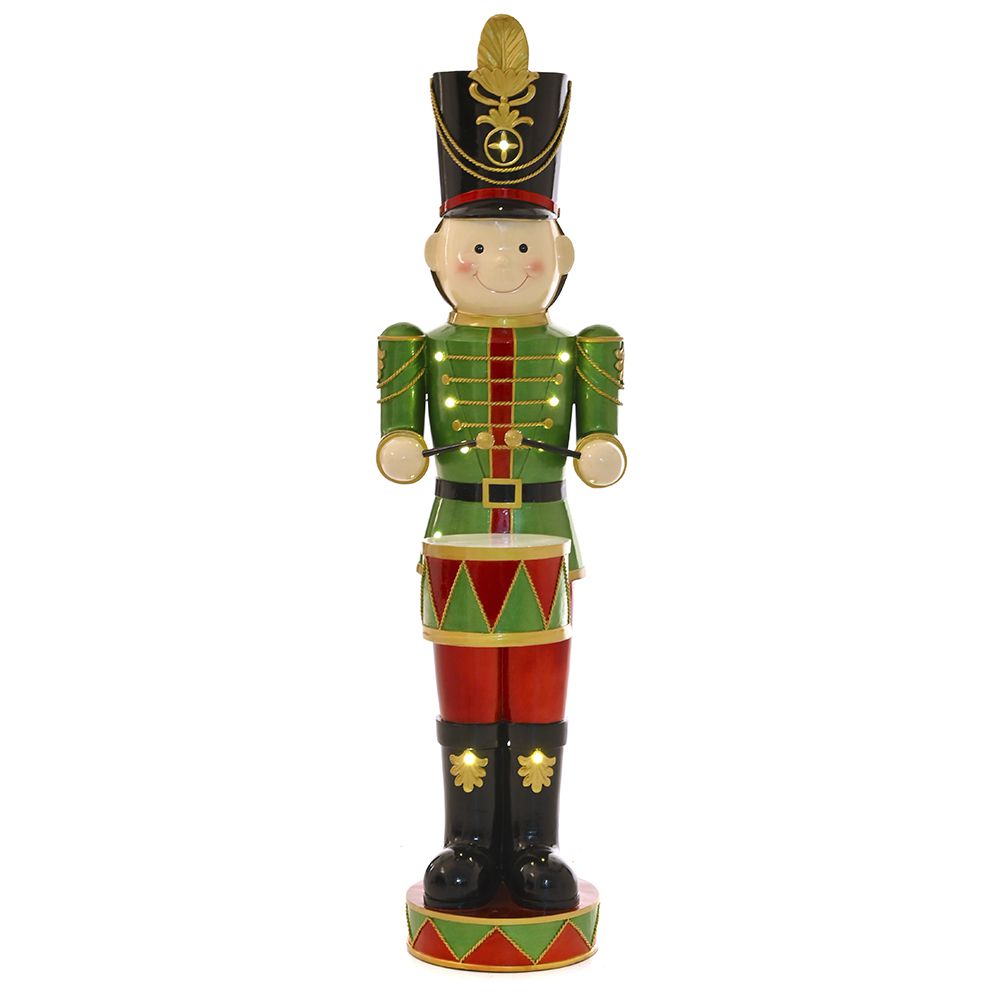 Figurina Red Green Nutcracker din Rasina 28x32x106cm