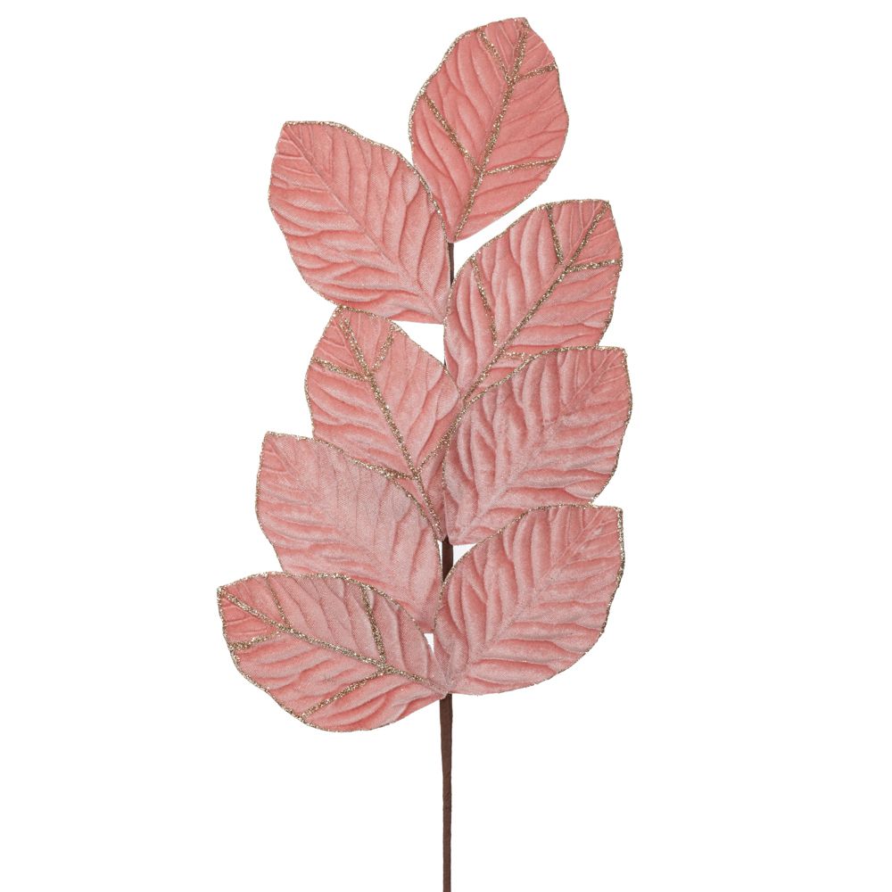 Frunze Artificiale Pink Velvet Glitter 70cm