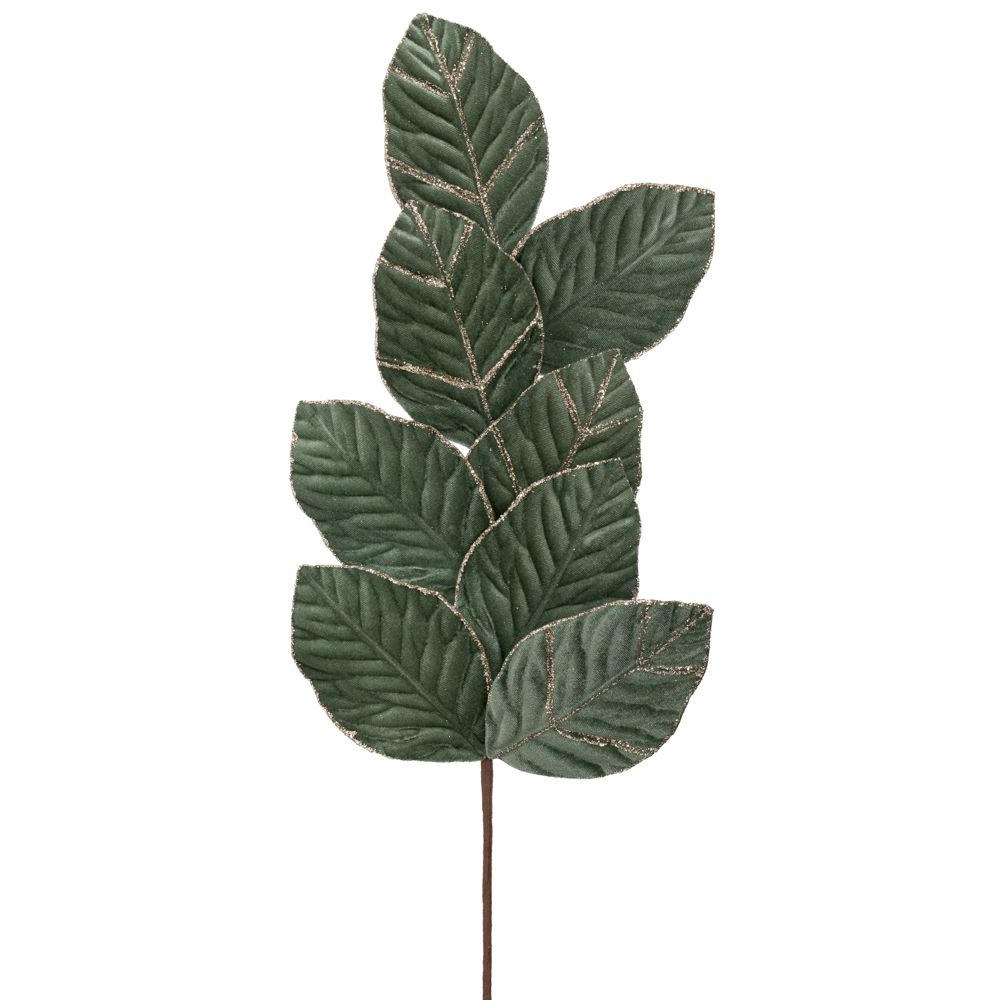 Frunze Artificiale Slate Green Velvet 70cm