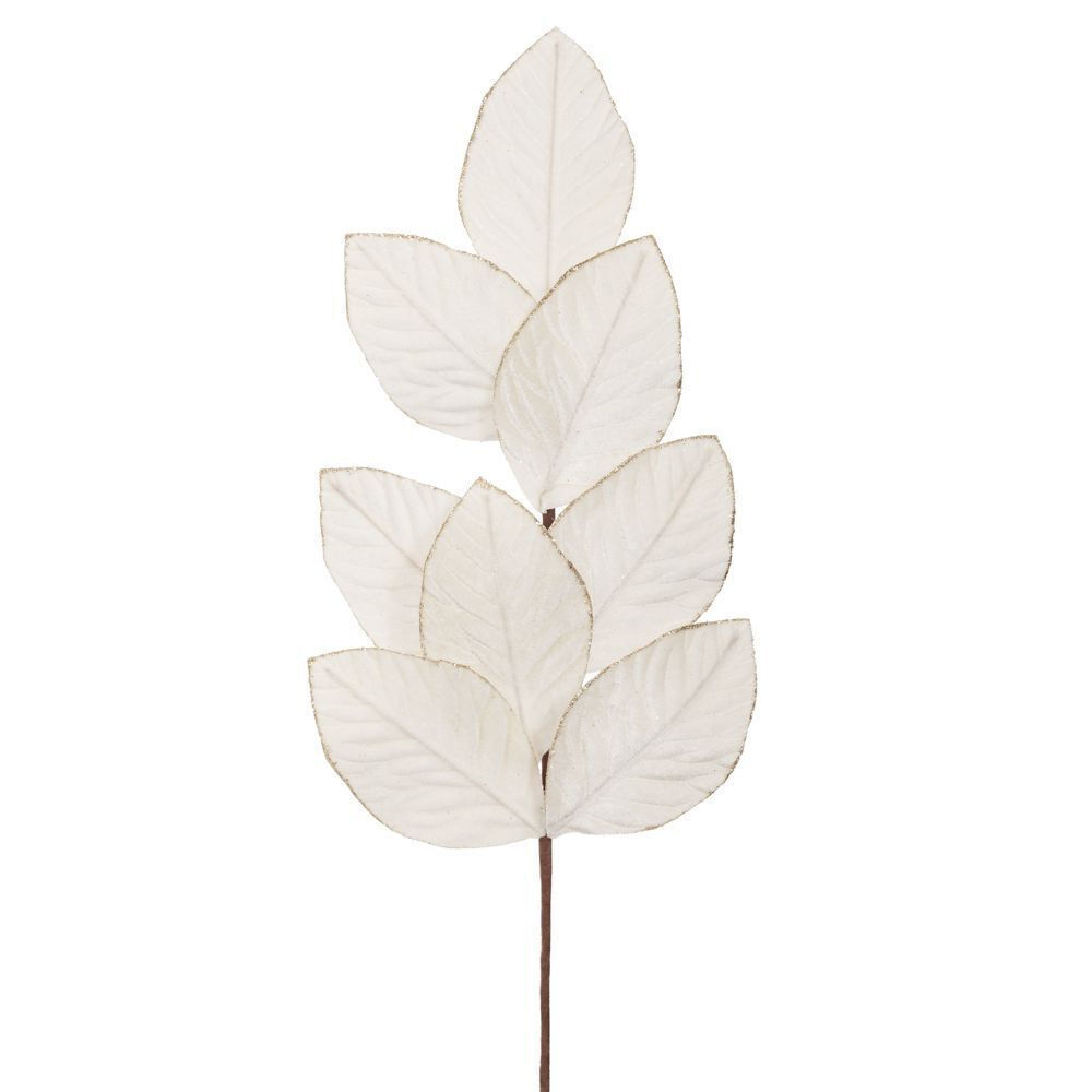 Frunze Artificiale White Glitter 70cm