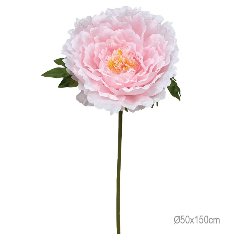 Bujor Artificial Pink White D50x150cm