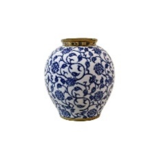 Vaza Blue White din Ceramica D18x21cm