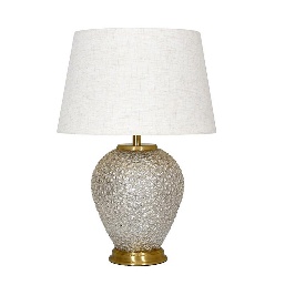 Veioza Beige Gold din Sticla D28x55cm