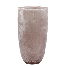 Vaza Salmon White din Sticla D20x36cm