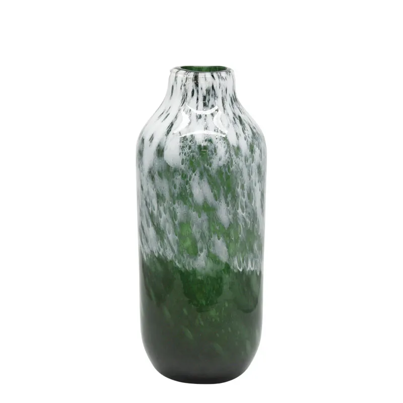 Vaza White Green din Sticla D15x35cm