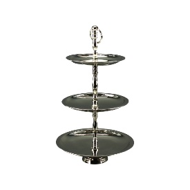 Etajera Silver Nickel din Metal 45cm