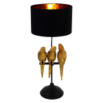 Lampa Gold Black Parrots din Rasina D33x79cm