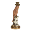 Suport pentru Lumare Pink Parrot din Rasina D13x36cm