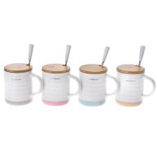 Cana cu Lingura si Capac din Ceramica 11cm