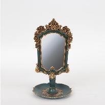 Oglinda Gold Green din Rasina D16x27cm