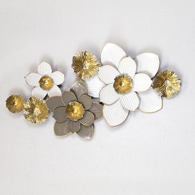 Decoariune White Grey Gold din Metal 91x7x49cm