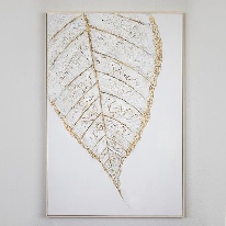 Tablou White Gold Leaf 82x122x5cm