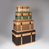 Cufar Depozitare Brown Green din Lemn 69x43x41cm