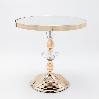 Platou Golden din Metal cu Oglinda D30x30cm