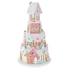 Decoratiune Gingerbread House din Rasina cu LED 25x25x41cm