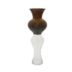 Vaza Brown Clear din Sticla D17x50cm