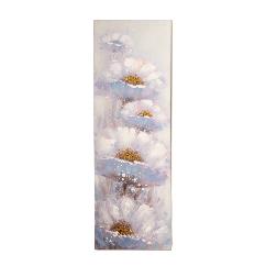 Tablou Blue Pink Flowers 40x3x120cm