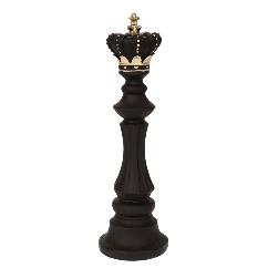 Decoratiune Black Chess King din Rasina 30cm