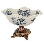 Vaza Floral White Gold din Rasina 32x21cm