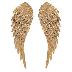 Set 2 Aripi Antique Gold din Metal 35x5x110cm