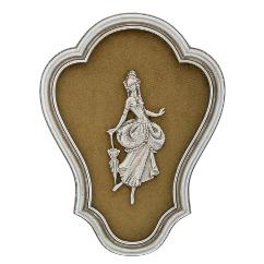 Decoratiune Perete Brown Silver din Rasina 25x2x32cm