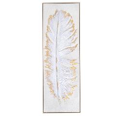 Tablou White Gold Feather 40x120cm