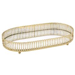 Tava Golden din Metal cu Oglinda 17x32cm