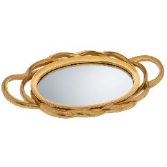 Tava Bronze din Rasina cu Oglinda 49x28x5cm