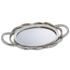 Tava Silver din Rasina cu Oglinda 49x28cm