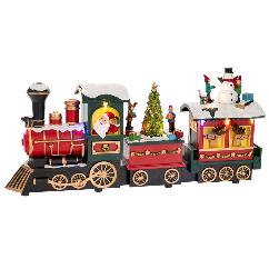 Decoratiune Multicolor Train cu LED 38x8x17cm