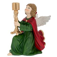 Suport pentru Lumanare Green Red Angel din Rasina