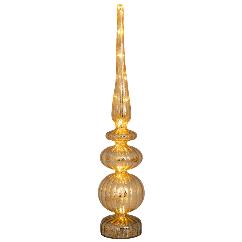 Decoratiune Antique Gold din Sticla cu LED D10x48cm