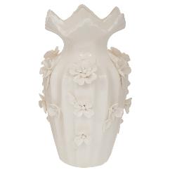 Vaza White Flowers din Ceramica D20x31cm