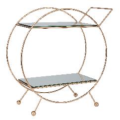 Etajera Golden din Metal cu Oglinda 40x17x43cm