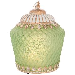 Lampa cu LED Green Gold din Metal cu Stical D15x19cm