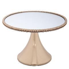 Platou Gold din Metal cu Oglinda D25x17cm