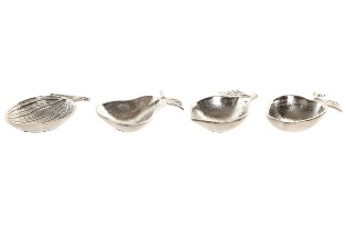 Bol Silver Fruit din Aluminiu 16x10x4cm