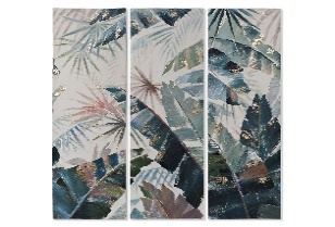 Tablou Blue Leaves 30x3x90cm
