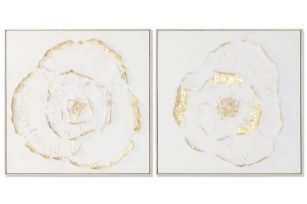 Tablou White Golden Flower 83x5x83cm