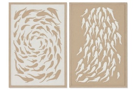 Tablou Papier-Mache Fishes 40x3x60cm