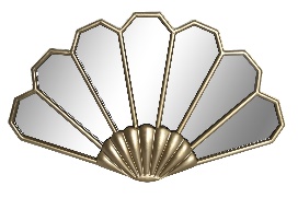 Oglinda Golden din Rasina 51x3x31cm