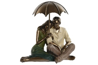Figurina Green Couple din Rasina 15x12x12cm
