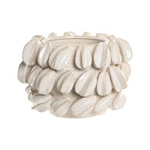 Vaza White Carambola din Ceramica D30x19cm